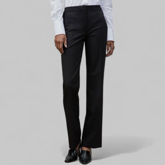 Lafayette 148 Italian Stretch Wool Pants Black Size 10 - Picture 1 of 6